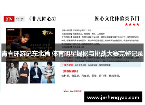青春环游记东北篇 体育明星揭秘与挑战大赛完整记录